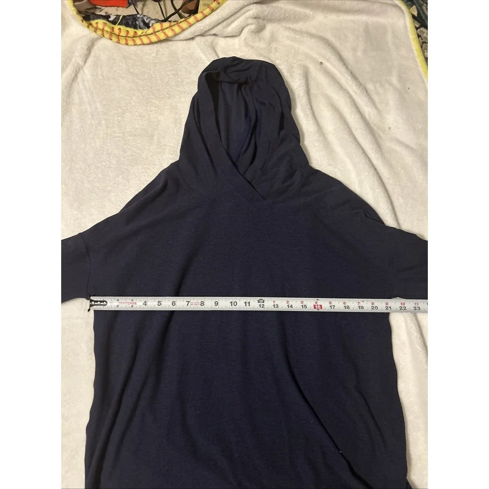 Lululemon Hoodie Womens 12 Navy  Blue Stretch Performance Thumbholes Athletic